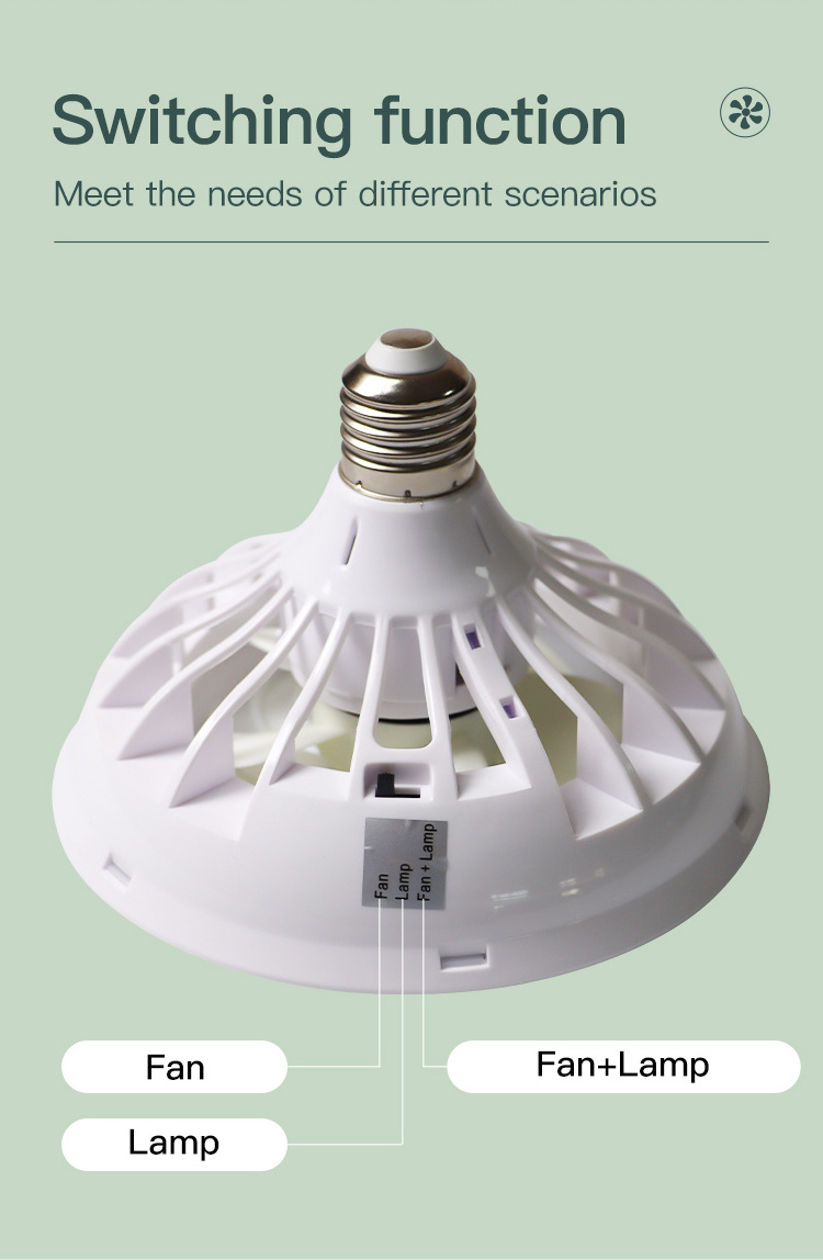 Factory Direct Sale 85V 265V E27 Screw Mouth Fan Light Bulb Hang Led Fan Light Mini