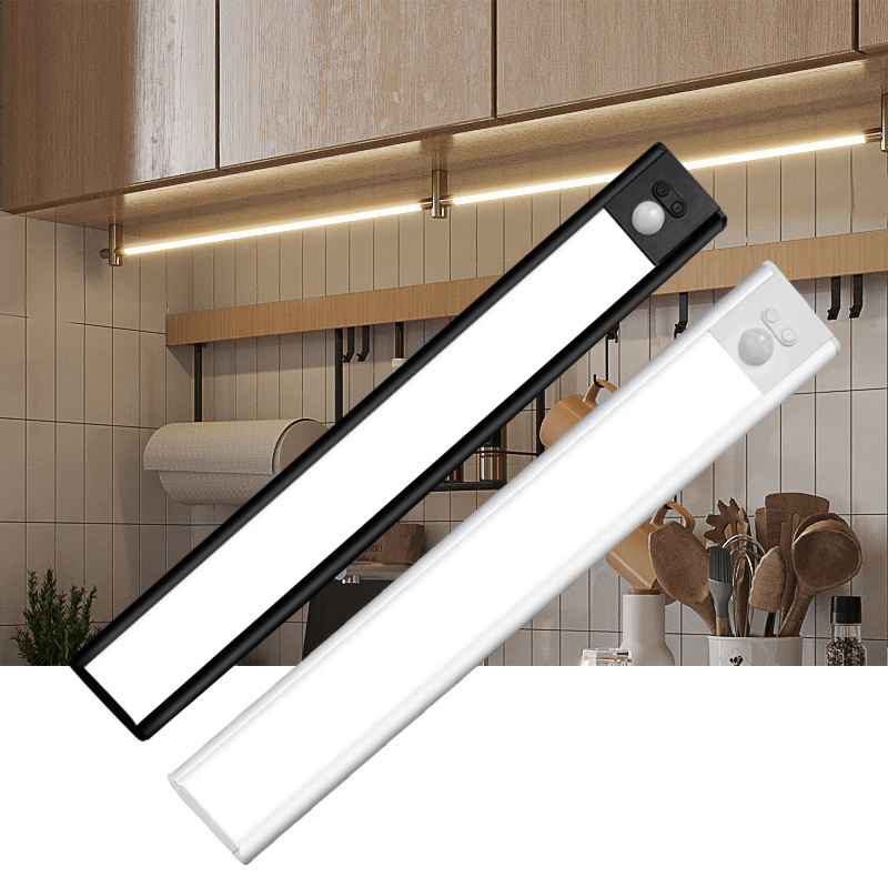 Battery Powered Touch  Motion Sensor Led Light Cabinet Lights Wireless Stick On Magnetic Kitchen Wardrobe