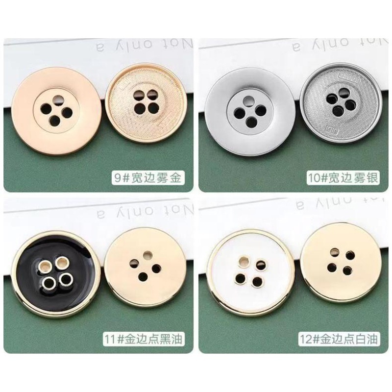 Factory New Style Custom Metal Suits Button 4 Holes Sewing Coat Button Metal Button For Blazer