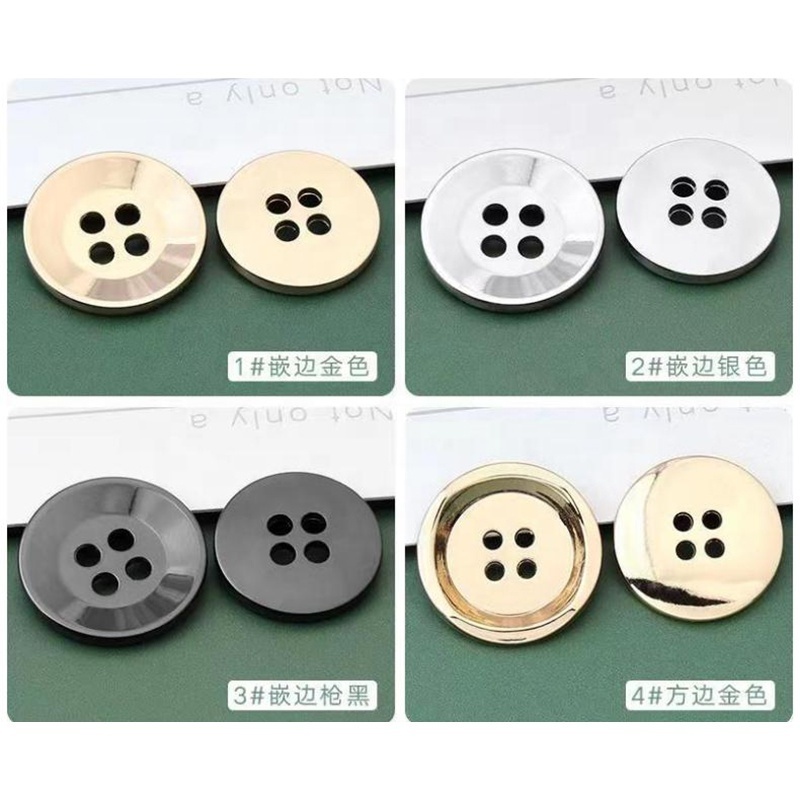 Factory New Style Custom Metal Suits Button 4 Holes Sewing Coat Button Metal Button For Blazer