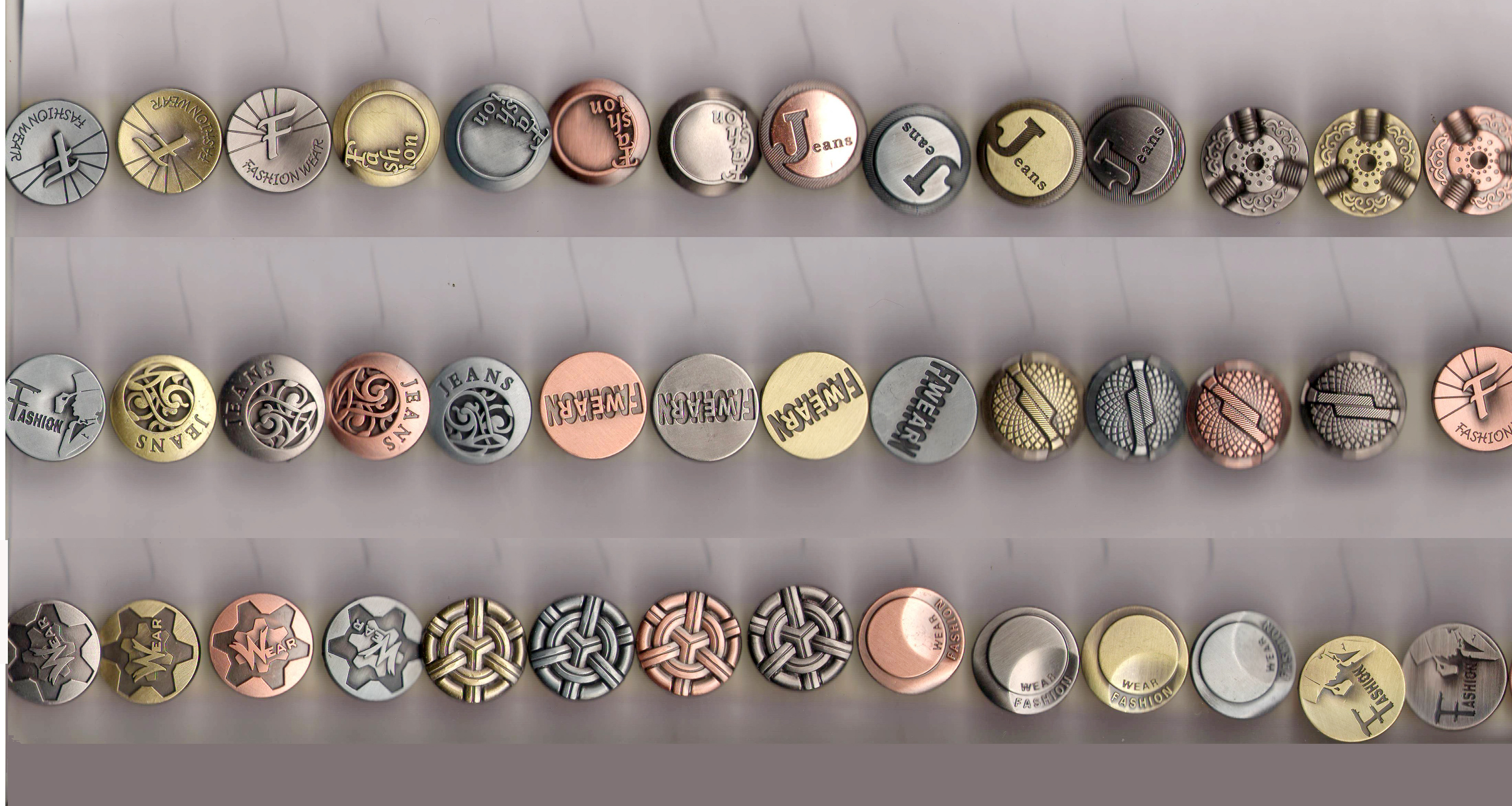 Custom Brand Logo Metal Brass Material Jeans Button Denim Tack Button For Denim Jeans Clothing