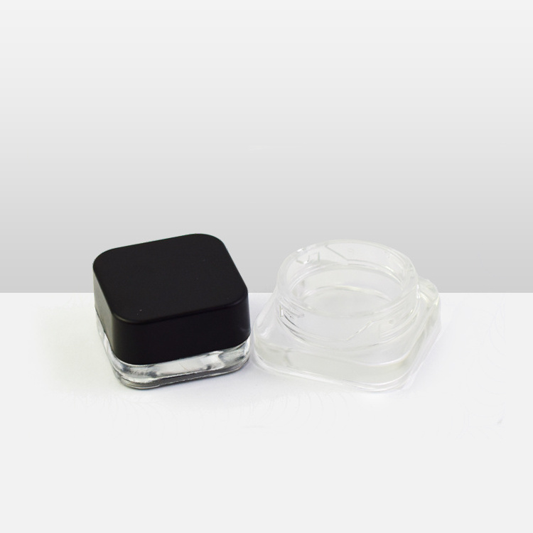 5ml glass container 5g glass concantrate jar soothvape square childproof lid dab container