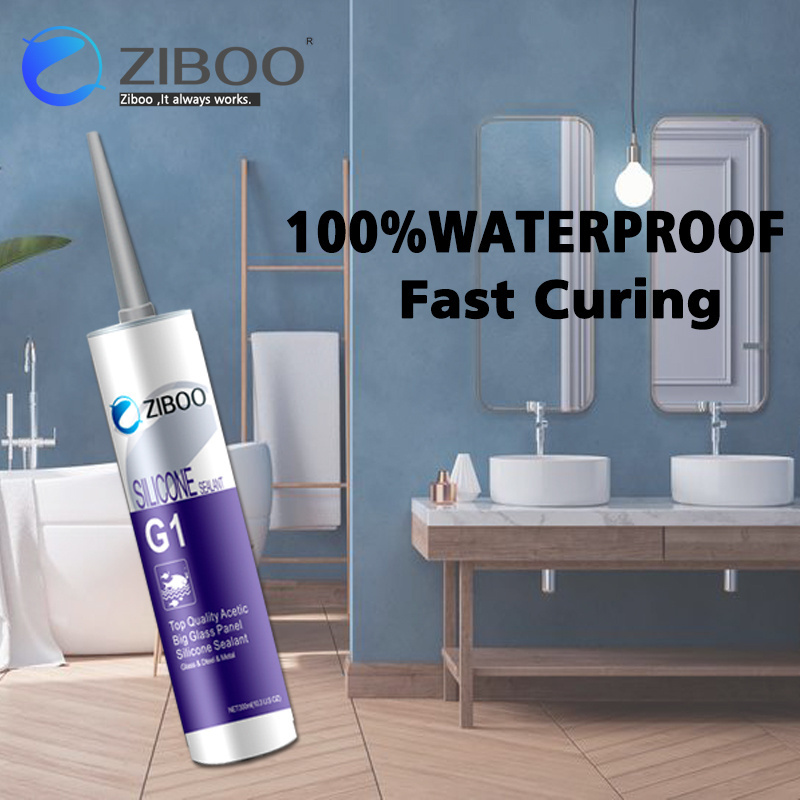 Ziboo-G1 Aquarium Anti-mildew Paste Acetic Glue Crystal Clear RTV Silicone Adhesive Sealant