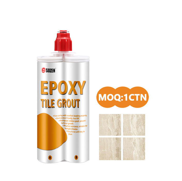 Wholesale Low VOC Mildewproof Fast Curing Tile Glue Adhesive Two Component Epoxy Grout for Tile