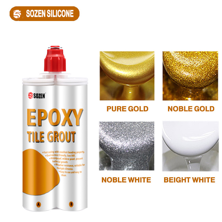 Premium Glossy Epoxy Adhesive Tile Waterproof Gold Adhesive Two Component Ceramic Tile Grout