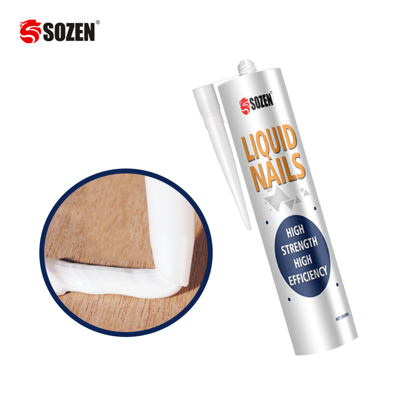 Sozen 112 Waterproof Liquid Nails Paste Porcelain White/Beige Nail Free Glue Construction Adhesives