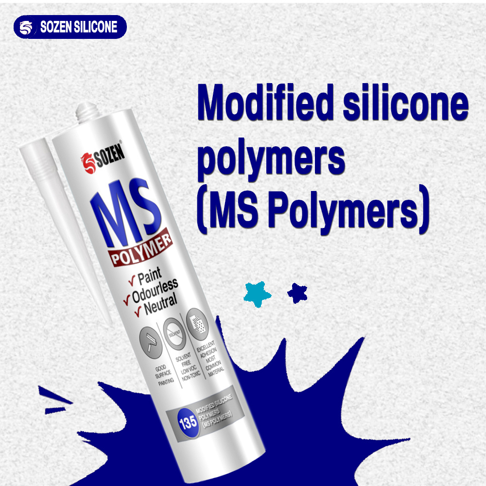 Ms Polymer Adhesive Glass 100% Waterproof Low VOC Neutral Cure Construction Sealant