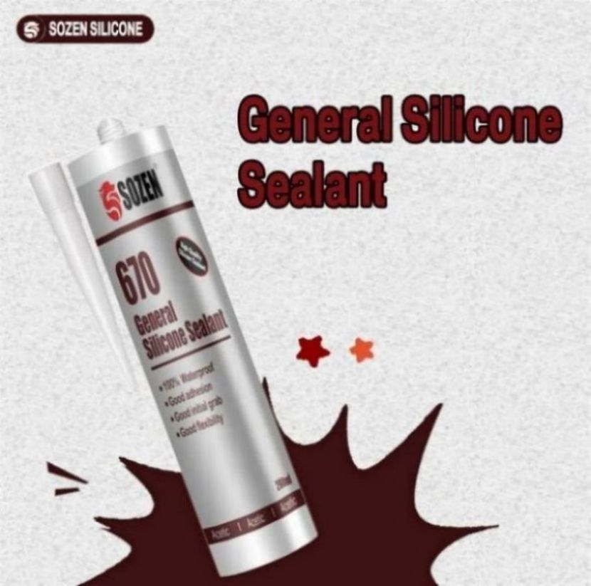 Factory price repair crack GP actice silicone sealant glass glue 670 100% waterproof sealant for cabinet door