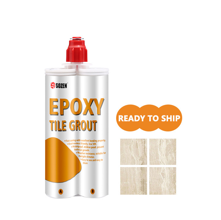 Sozen 100% Waterproof & Moisture Resistant Tile Glue Epoxy Tile Grout Resin Caulking Agent Interior Adhesive