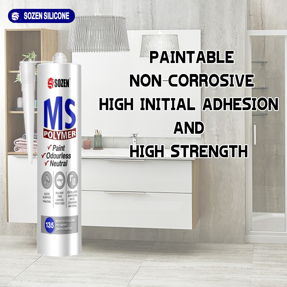 Ms Polymer Adhesive Glass 100% Waterproof Low VOC Neutral Cure Construction Sealant