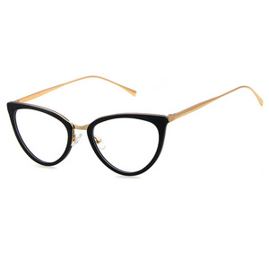 New Arrival Fashion Cat Eye Glasses High End Hot Sale Customizable Logo Silicone Nose Pad Eyeglasses Woman