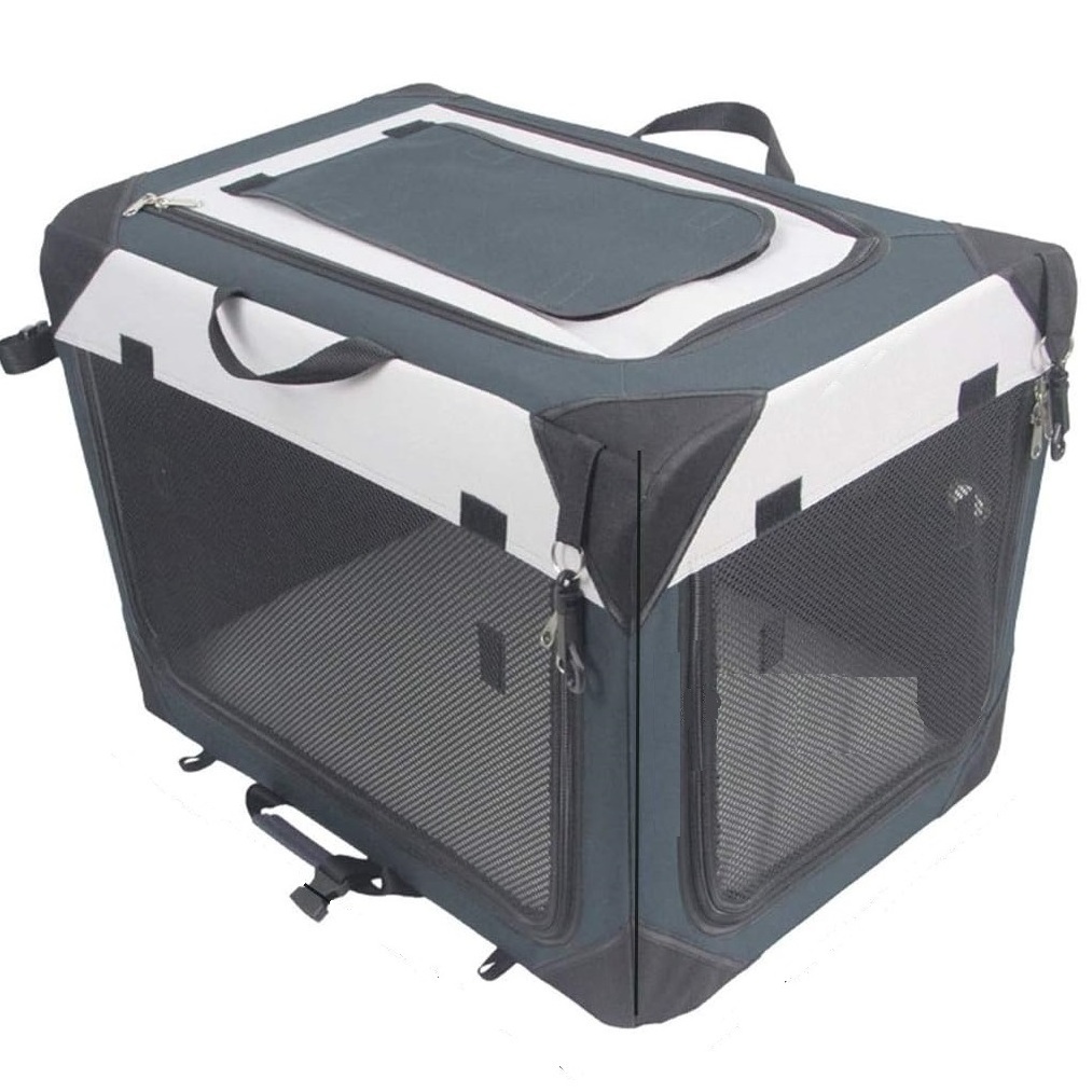 Travel Crate Cover with Steel Frame Washable Fabric Indoor Outdoor Foldable Soft Easy Fold Carry Comfy Dog Home Pet Cages Solid