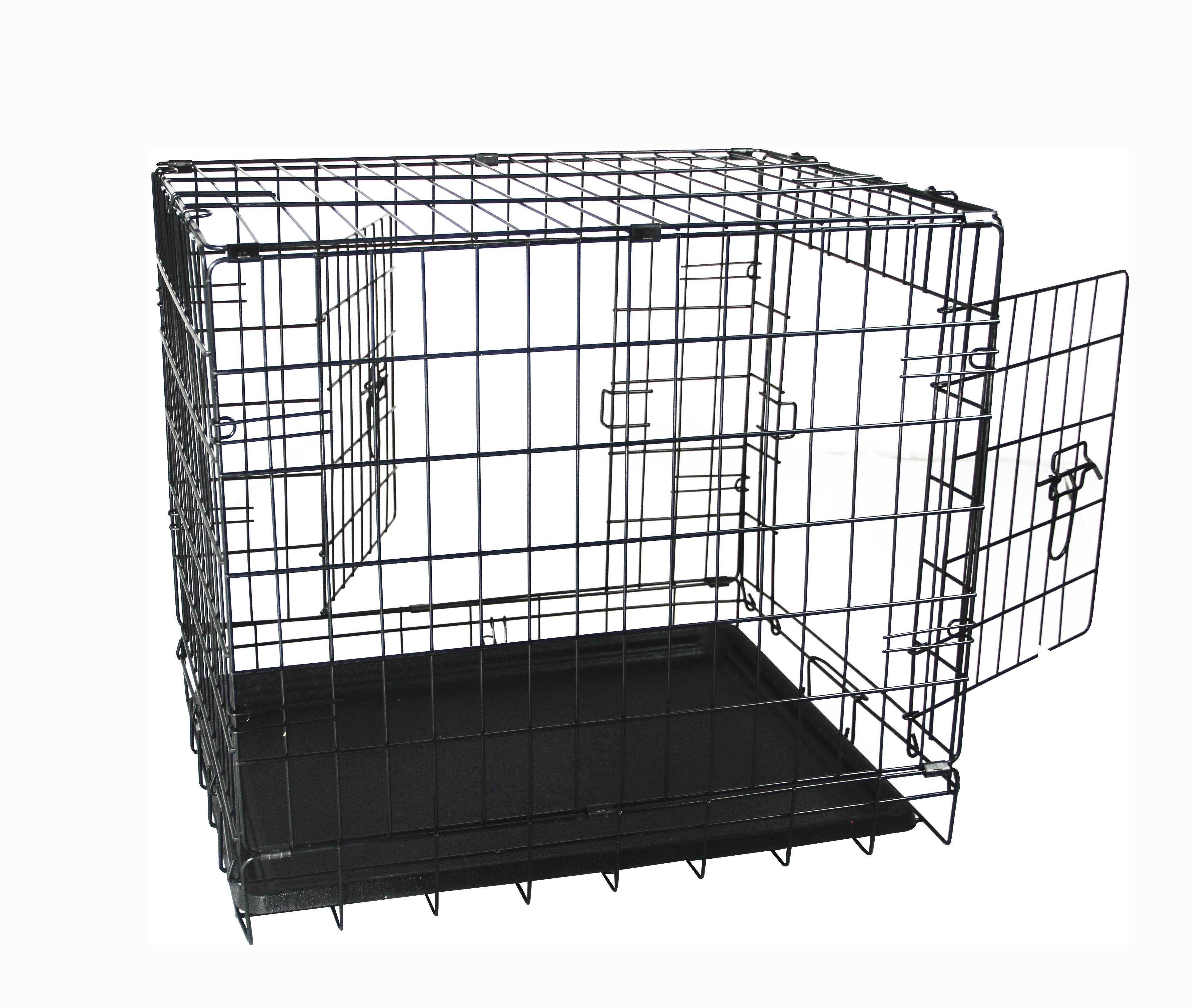 Amazon Hot Sale Foldable Pet Carrier Iron Wire Dog Cage Crate Kennel Carriers & Waterproof cover