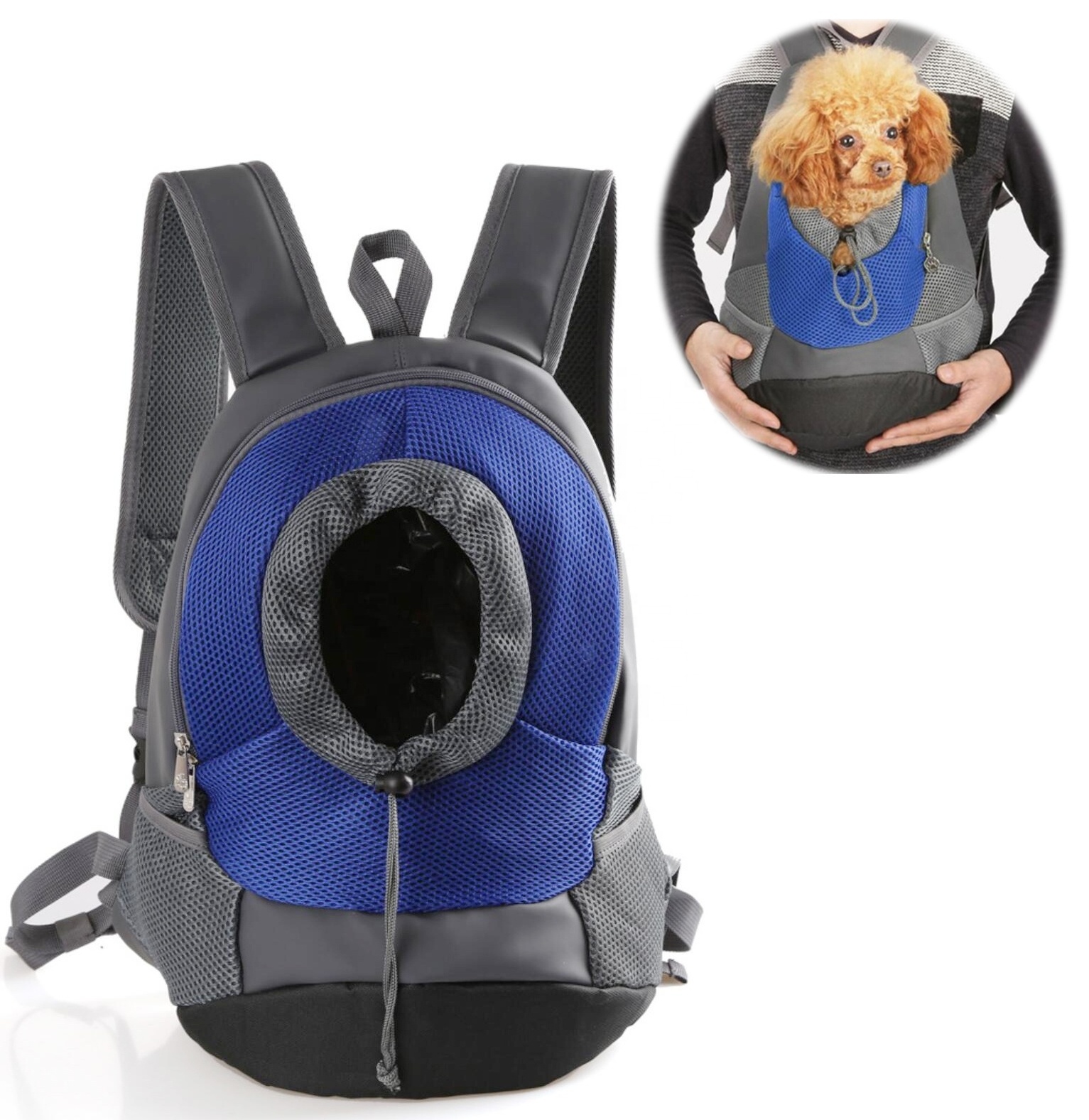 Puppy Front Pack with Breathable Head Out Design Outdoor Travel Small Pet Dog Cat Backpack Carrier