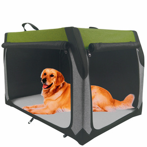 Indoor Outdoor Large Collapsible Soft Dog Kennels Crates for Camping