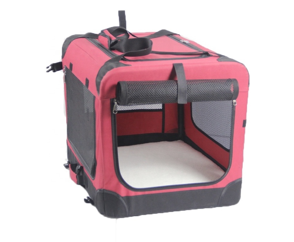 3-Door Folding Indoor & Outdoor Pet Home Dog Transport Box Soft Travel Dog Crate for Car