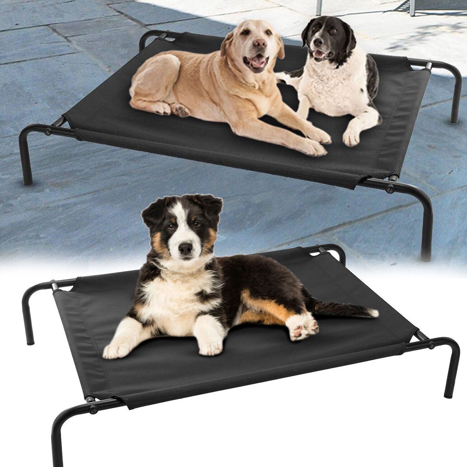 Pet Products Original Elevated Large Medium Small Luxury Pet Cot Dog Bed with Cooling Mesh Center