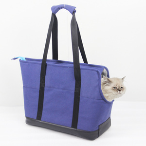 Portable Small Dog Soft-Sided Pet Bag Sling Tote Carriers for Subway Shopping with Adjustable Safety Tether