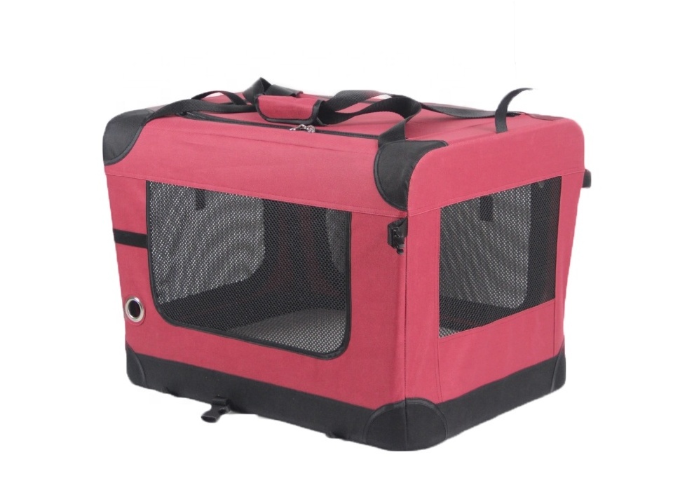 3-Door Folding Indoor & Outdoor Pet Home Dog Transport Box Soft Travel Dog Crate for Car