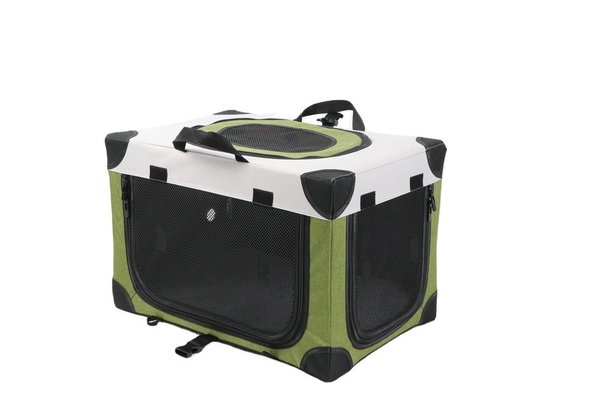 Travel Crate Cover with Steel Frame Washable Fabric Indoor Outdoor Foldable Soft Easy Fold Carry Comfy Dog Home Pet Cages Solid