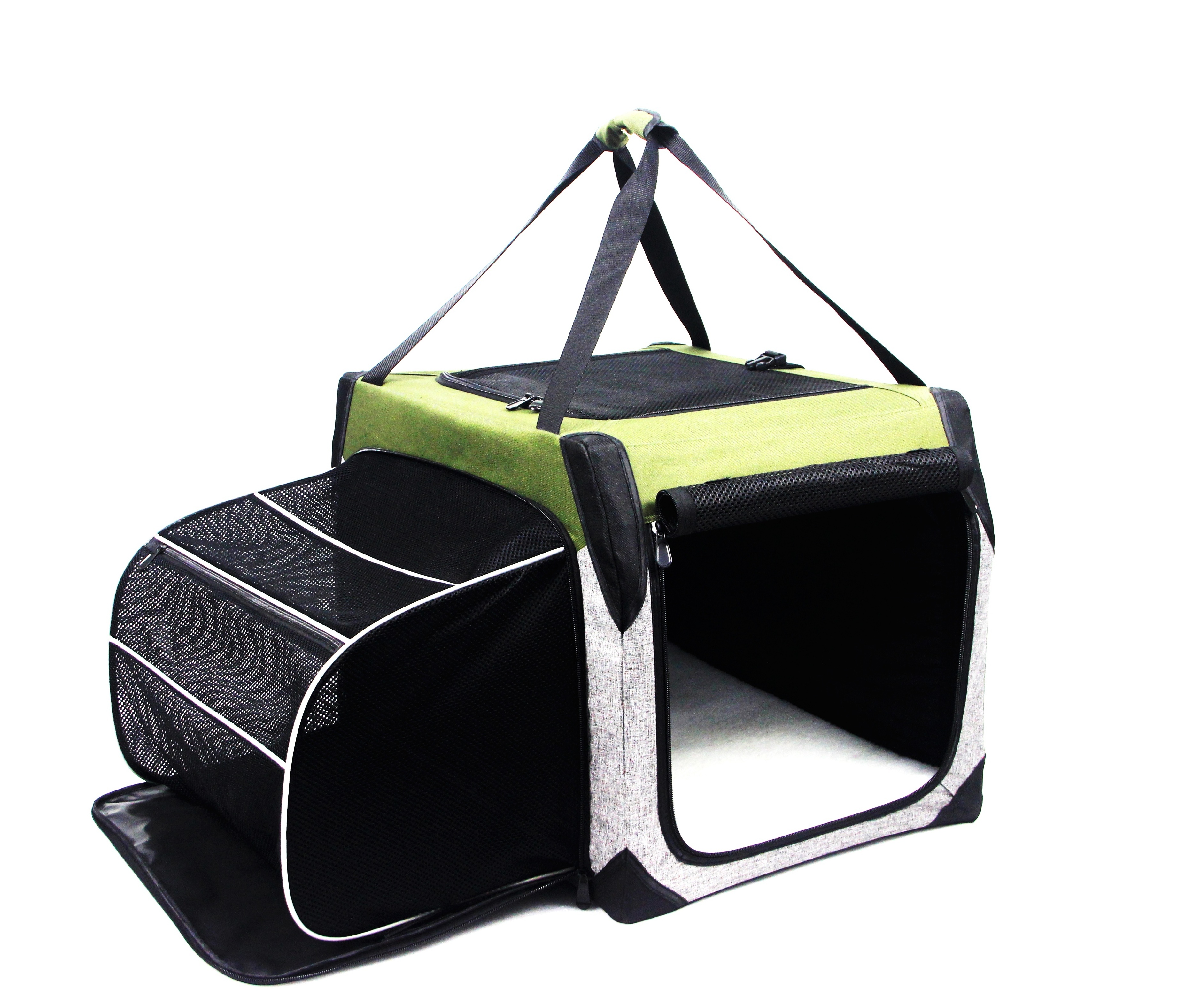 Soft Sided Dog Cage House Pet Carrier Foldable Luxury Training Dog Crates Kennel  with Dog Bed