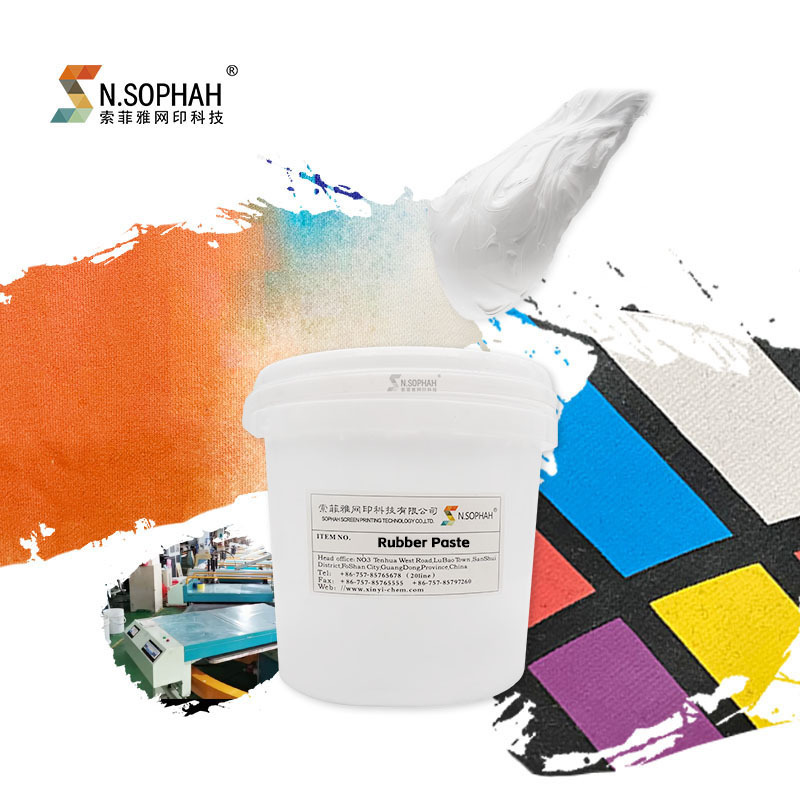 Manufacturer T shirt Printing Rubber Paste Water Based Printing Clear Rubber Paste For Screen Printing