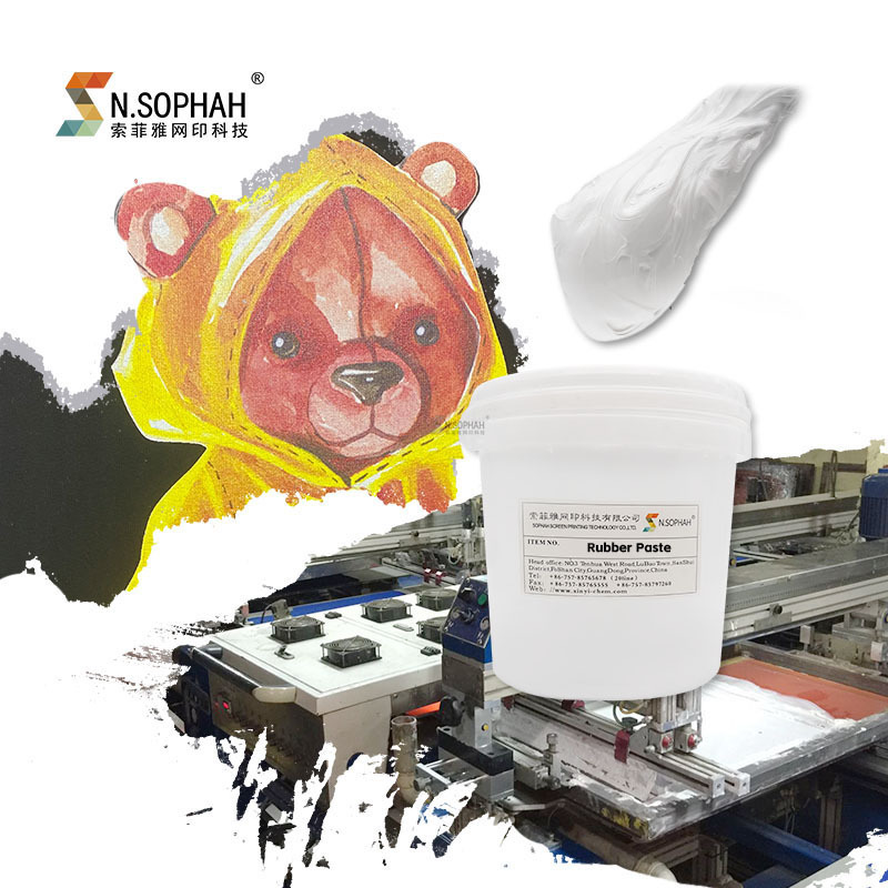 Manufacturer T shirt Printing Rubber Paste Water Based Printing Clear Rubber Paste For Screen Printing