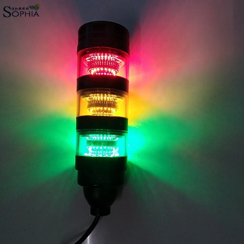 New IP67 70mm led signal tower light with buzzer siren