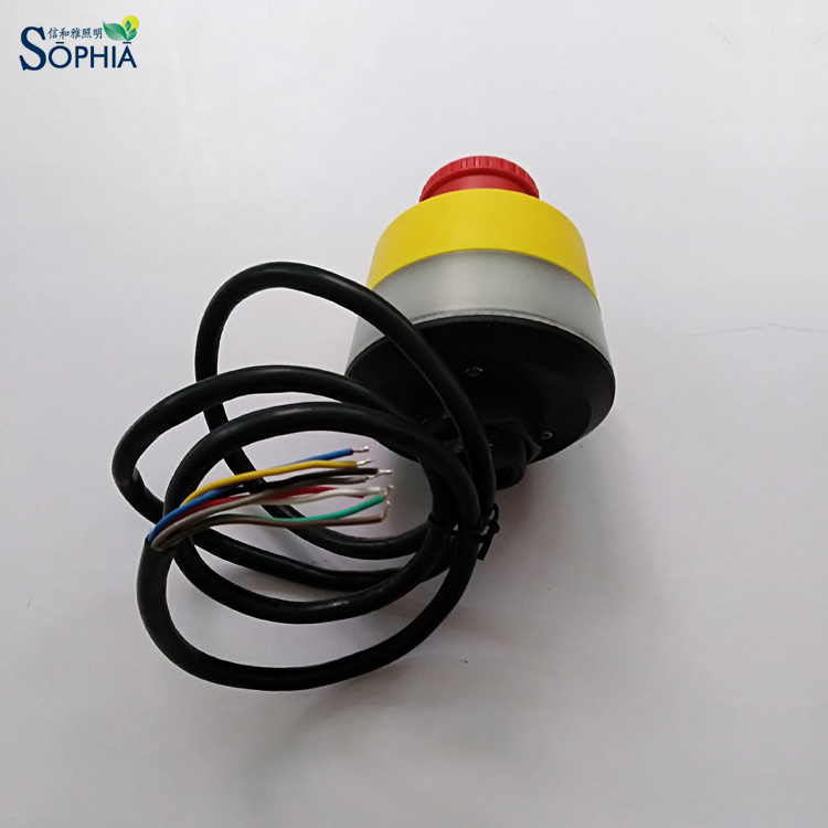 Sophia yellow red emergency stop push button illuminated switch