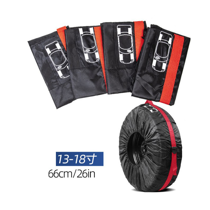 Practical strong durable portable folding storage business gifts tyre packaging polyester drawstring bags