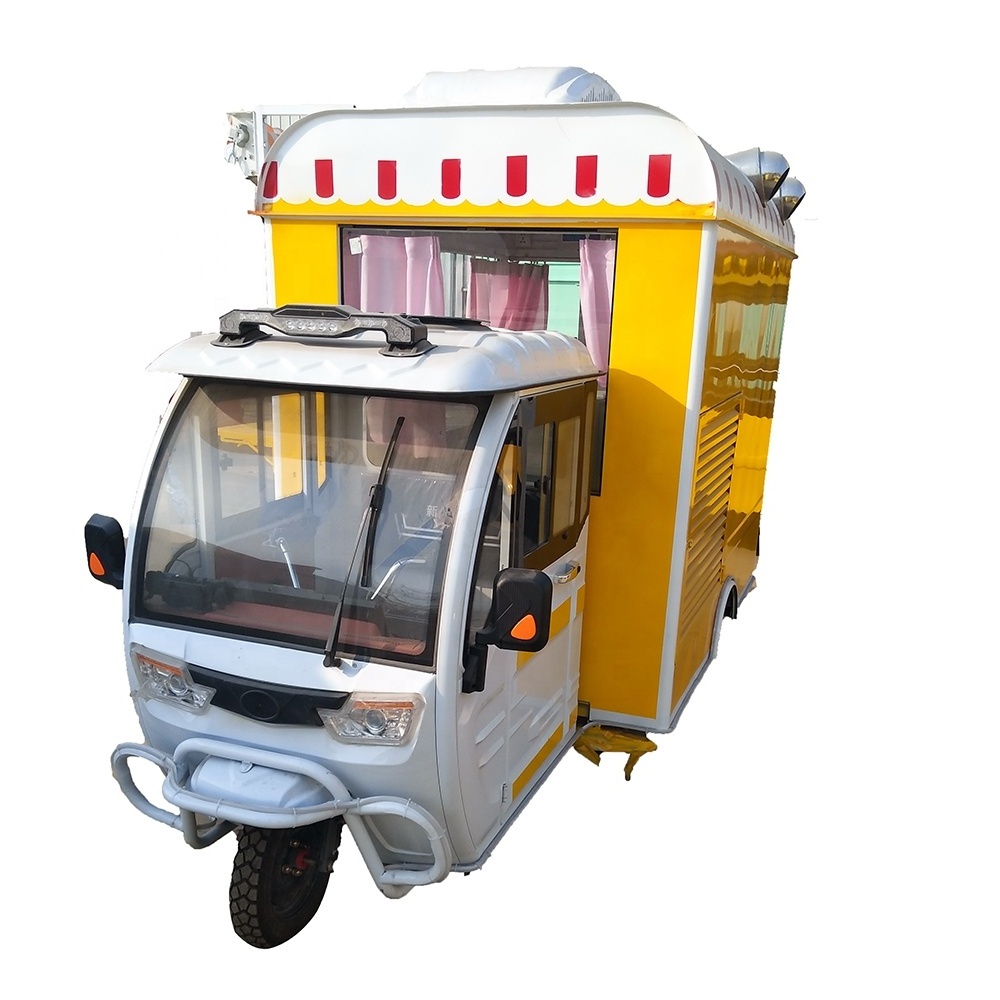 Mobile Electric Food Tricycle Ice Cream Hot Dog Pizza Food Cart