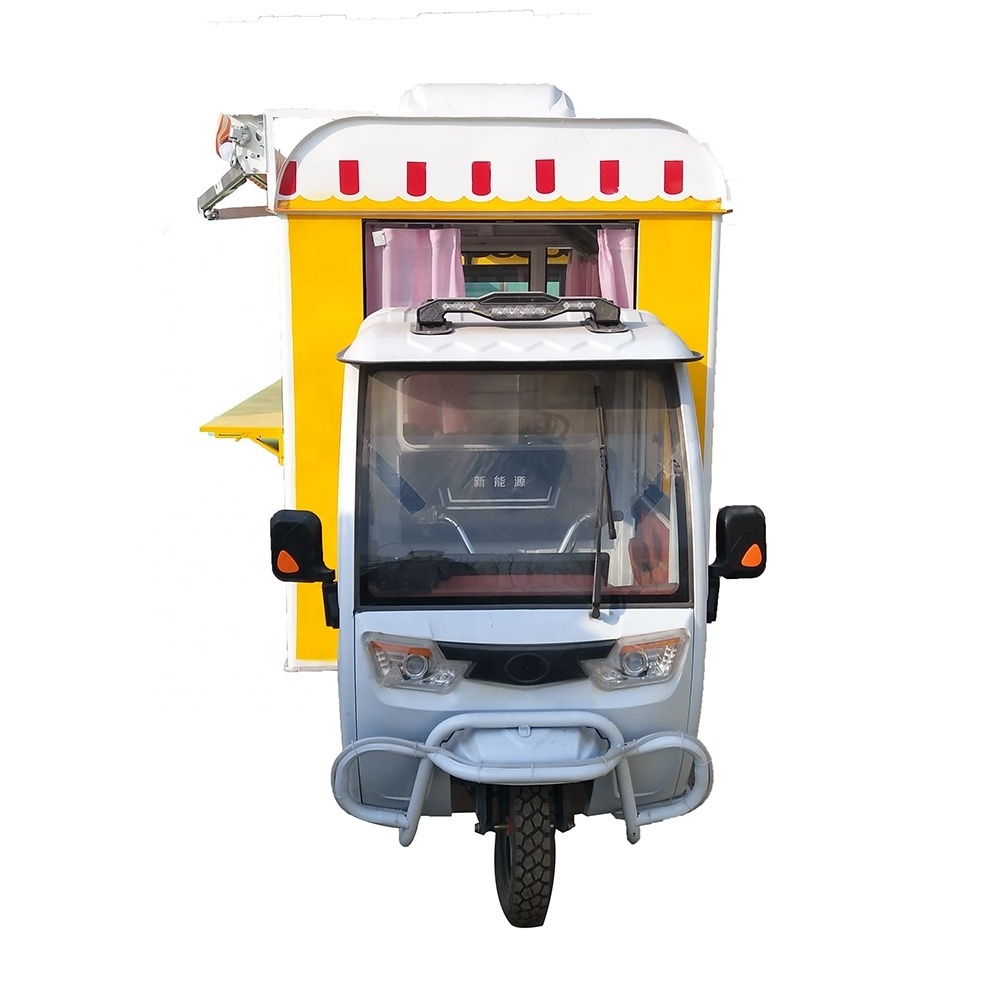 Mobile Electric Food Tricycle Ice Cream Hot Dog Pizza Food Cart