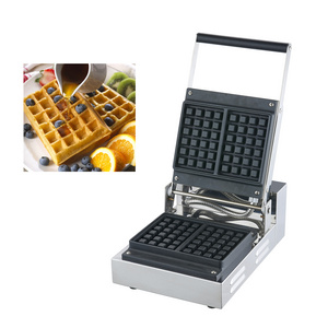 Lowest Price Commercial NON-Stick 2 Slices Square Waffles Maker Fully Automatic Egg Waffle Making Machine