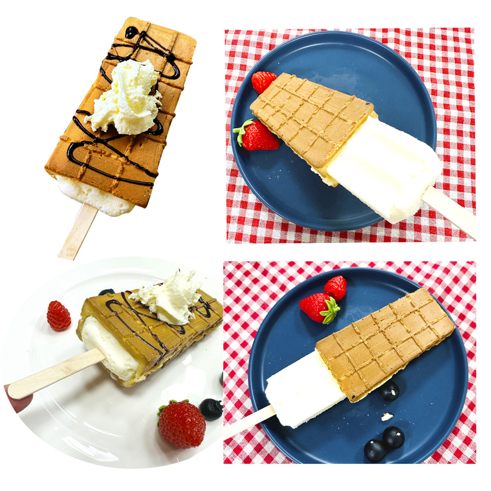 2023 New Latest Customization Waffle Popsicle Mold With Stainless Steel Body Non Stick Baking Pan Snack Maker For Commercial Use