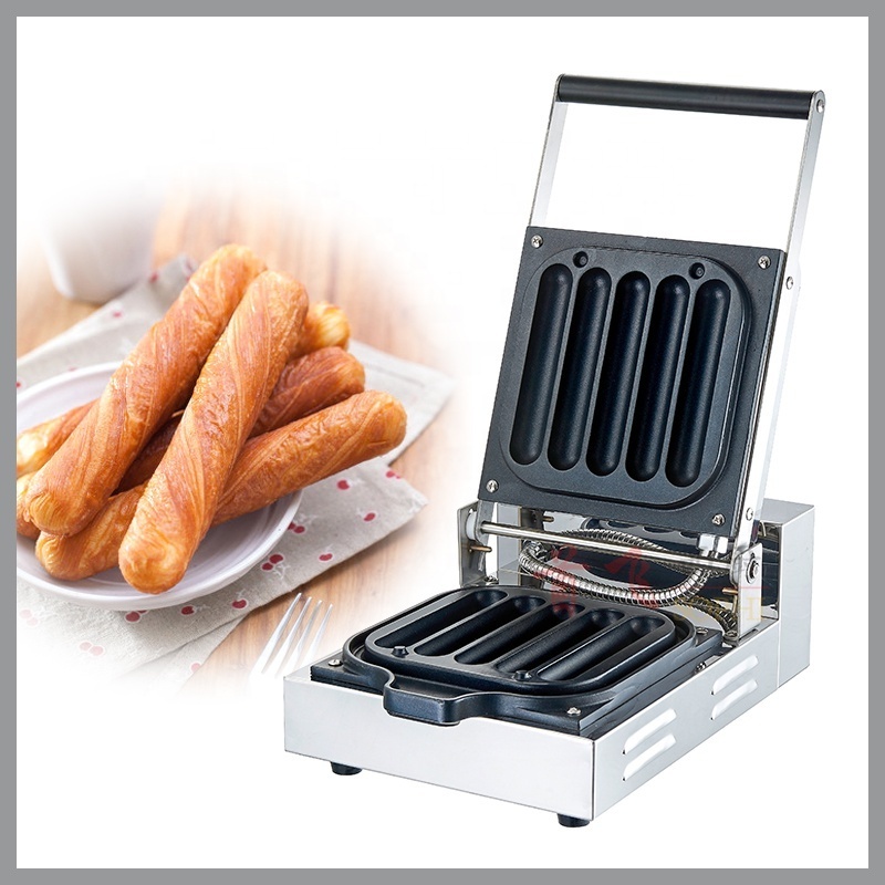 Commercial 220V French Muffin Corn Dog Machine Non-stick 6 Sticks Waffle Stick Maker With CE/RoHS