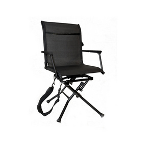 strong and durable foldable swivel hunting chair with armrest