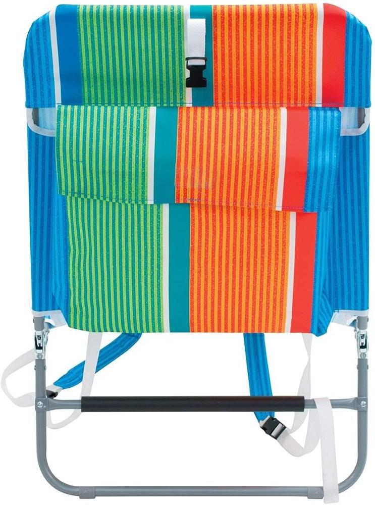 Sopop 5-Positon Beach Portable Folding Backpack Lay Flat Beach Lounge Chair