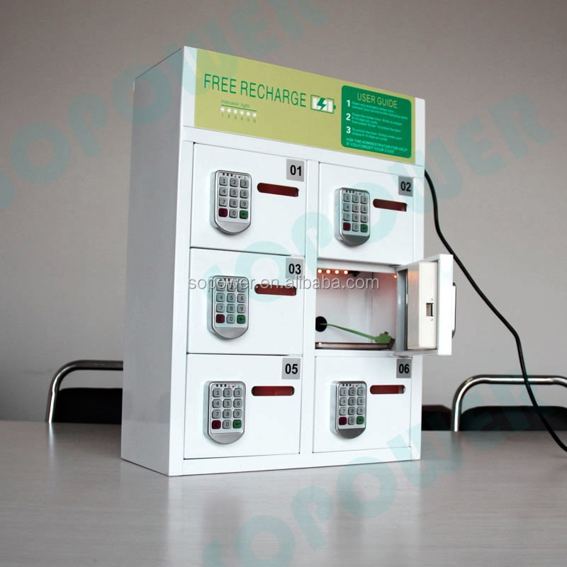 6 door mobile office digital safe cell phone charge lockers cell phone charing station phone charging locker with digital lock