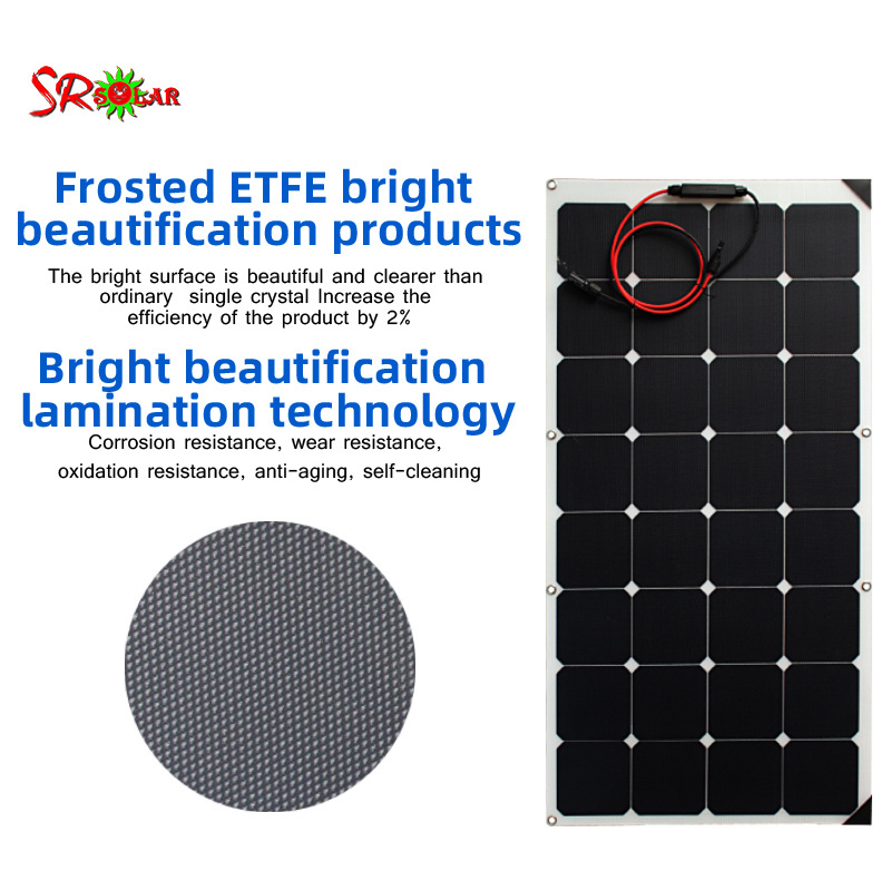 Flexible Roof Tiles 100W flexible solar panel soft monocrystalline solar wafer Sunpower solar panel