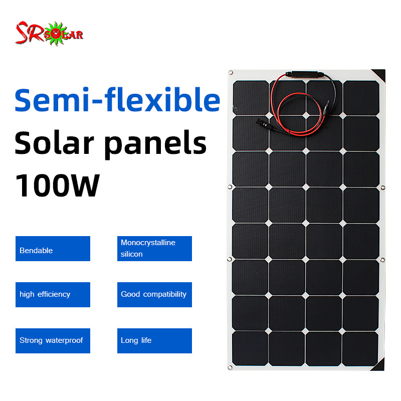 Flexible Roof Tiles 100W flexible solar panel soft monocrystalline solar wafer Sunpower solar panel