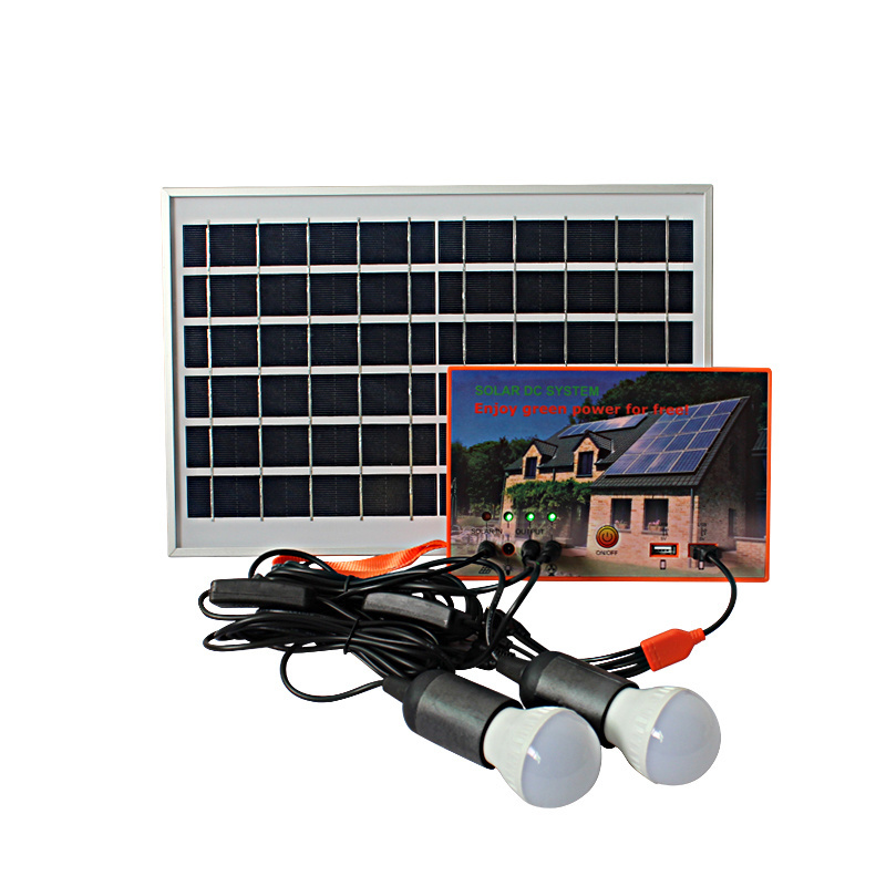 2015 indoor and outdoor 7w portable mini solar home lighting kits solar power system with mobile charger mini fanIpad