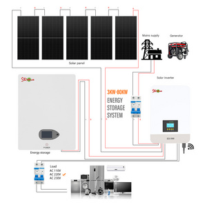 SRSOLAR Hybrid solar system 5kva 10kva off grid solar system complete kit for home farm solar irrigation system