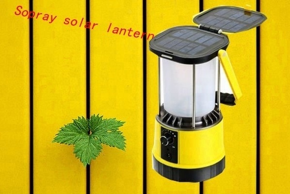 Emergency solar lantern with radio