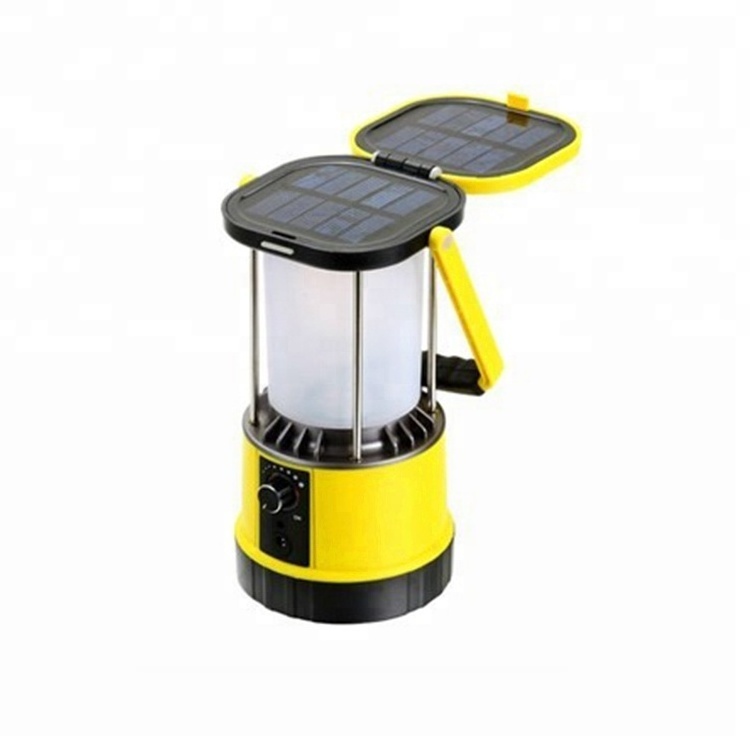 Emergency solar lantern with radio