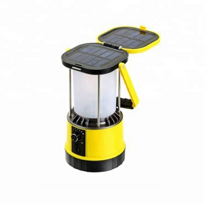 Emergency solar lantern with radio