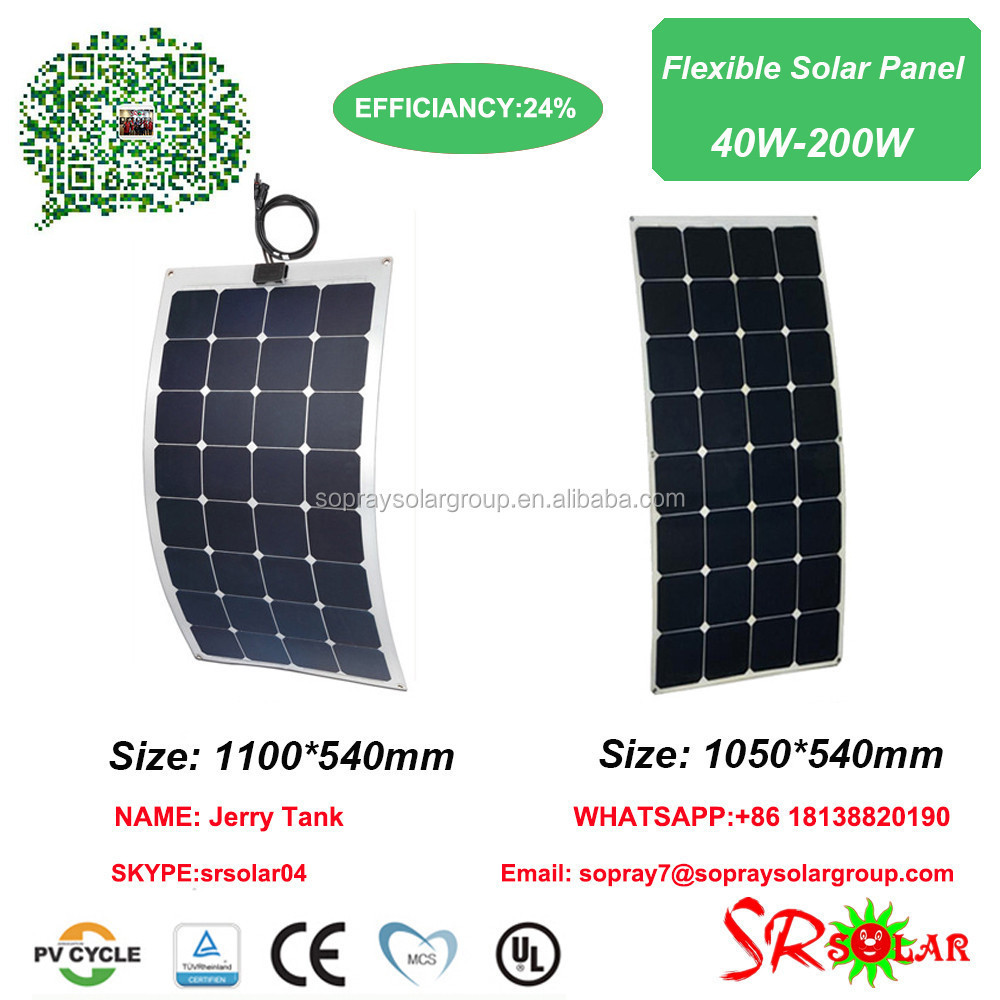 180w 150 Watt Sunpower Flexible Solar Panel