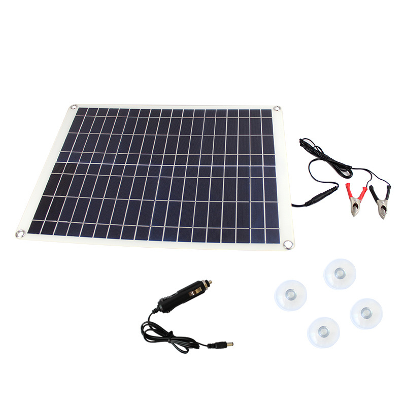 MEGSUN 25W 18V 5V Solar Panel Trickle Charger for Automobile Motorcycle Boat Tractor Power Panel Charger