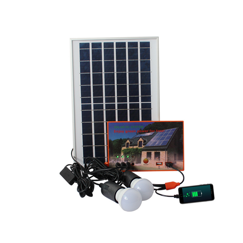 2015 indoor and outdoor 7w portable mini solar home lighting kits solar power system with mobile charger mini fanIpad