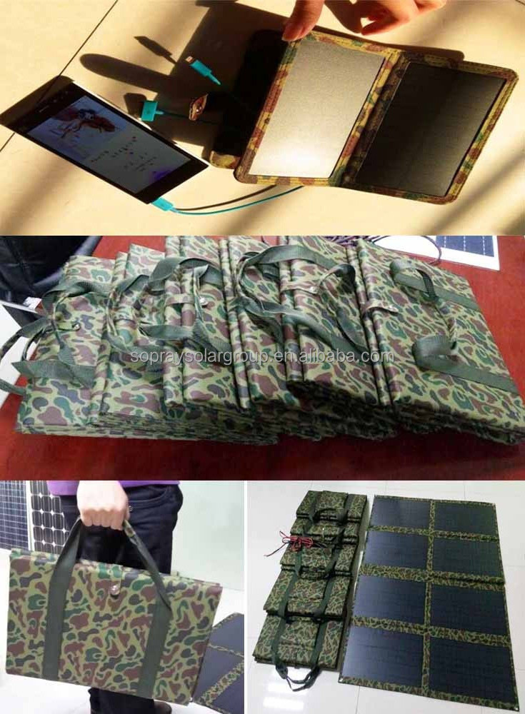 Folding small solar panel portable solar charger