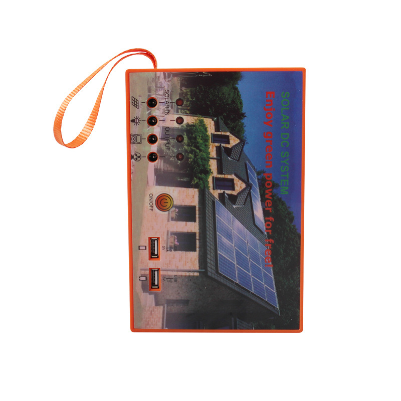 2015 indoor and outdoor 7w portable mini solar home lighting kits solar power system with mobile charger mini fanIpad